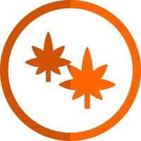 Hanf Glyphe Orange Kreis Symbol vektor