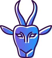 Gazelle Gradient gefüllt Symbol vektor