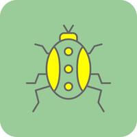 insekt fylld gul ikon vektor