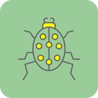 Käfer gefüllt Gelb Symbol vektor