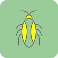 Kakerlake gefüllt Gelb Symbol vektor