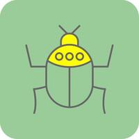 insekt fylld gul ikon vektor
