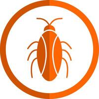 Kakerlake Glyphe Orange Kreis Symbol vektor