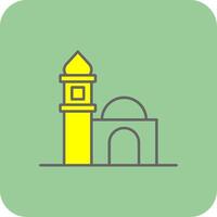 Moschee gefüllt Gelb Symbol vektor