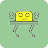 Robotik gefüllt Gelb Symbol vektor