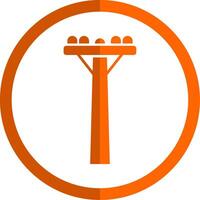 Pole Glyphe Orange Kreis Symbol vektor
