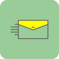 Mail gefüllt Gelb Symbol vektor