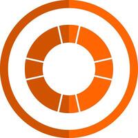 Leben Sparer Glyphe Orange Kreis Symbol vektor