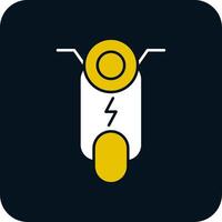 Scooter-Glyphe zweifarbiges Symbol vektor