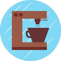 Kaffee Maschine eben Blau Kreis Symbol vektor