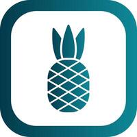 Ananas Glyphe Gradient runden Ecke Symbol vektor