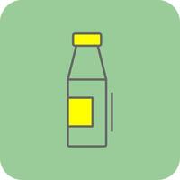 mjölk flaska fylld gul ikon vektor