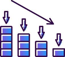 Absturz Gradient gefüllt Symbol vektor