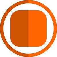 runda hörn glyf orange cirkel ikon vektor