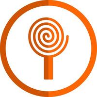 Spiral- Glyphe Orange Kreis Symbol vektor