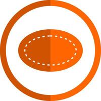 oval glyf orange cirkel ikon vektor