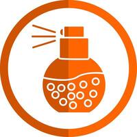 parfym glyf orange cirkel ikon vektor