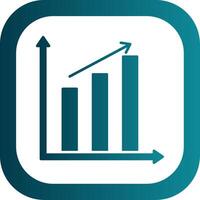 Bar Diagramm Glyphe Gradient runden Ecke Symbol vektor