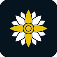 Sonnenblumen-Glyphe zweifarbiges Symbol vektor