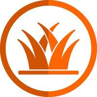 Gras Glyphe Orange Kreis Symbol vektor