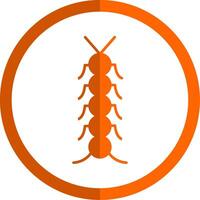 insekt glyf orange cirkel ikon vektor