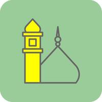 Medina Sherif gefüllt Gelb Symbol vektor