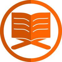 Koran Glyphe Orange Kreis Symbol vektor