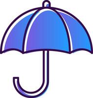 Regenschirm Gradient gefüllt Symbol vektor