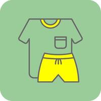 Sport tragen gefüllt Gelb Symbol vektor
