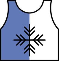 tanktop fylld halv skära ikon vektor