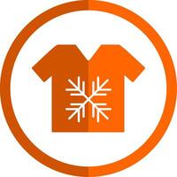 T-Shirt Glyphe Orange Kreis Symbol vektor