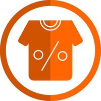 T-Shirt Glyphe Orange Kreis Symbol vektor