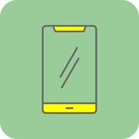Handy, Mobiltelefon Telefon gefüllt Gelb Symbol vektor