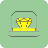 Engagement Ring gefüllt Gelb Symbol vektor