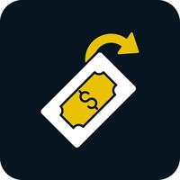 Cashback-Glyphe zweifarbiges Symbol vektor