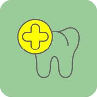 Dental gefüllt Gelb Symbol vektor