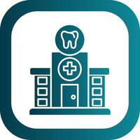 Dental Klinik Glyphe Gradient runden Ecke Symbol vektor