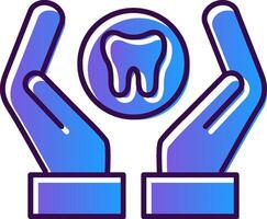 Dental Pflege Gradient gefüllt Symbol vektor