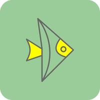 Fisch gefüllt Gelb Symbol vektor