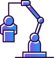 Roboter Maschine Gradient gefüllt Symbol vektor