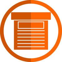 Lager Box Glyphe Orange Kreis Symbol vektor