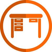 Tabelle Glyphe Orange Kreis Symbol vektor
