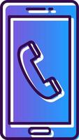 Telefon Anruf Gradient gefüllt Symbol vektor