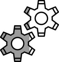 Rahmen gefüllt Hälfte Schnitt Symbol vektor