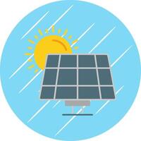 Solar- Panel eben Blau Kreis Symbol vektor