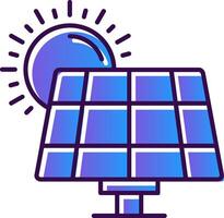 Solar- Panel Gradient gefüllt Symbol vektor