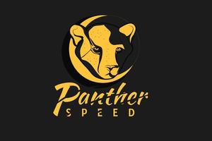 Panther Geschwindigkeit Retro-Design vektor