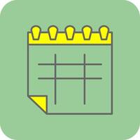 Zeitplan gefüllt Gelb Symbol vektor