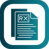 rx Glyphe Gradient runden Ecke Symbol vektor