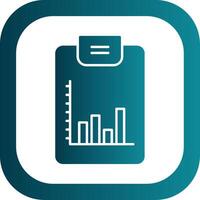 Bar Diagramm Glyphe Gradient runden Ecke Symbol vektor